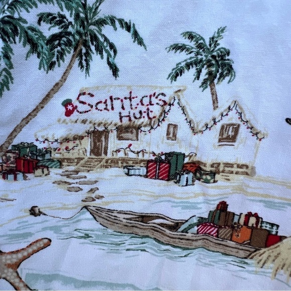 Clearwater Outfitters Santa Tropical Beach Vacation Long Sleeve Button Down XL - Picture 7 of 11